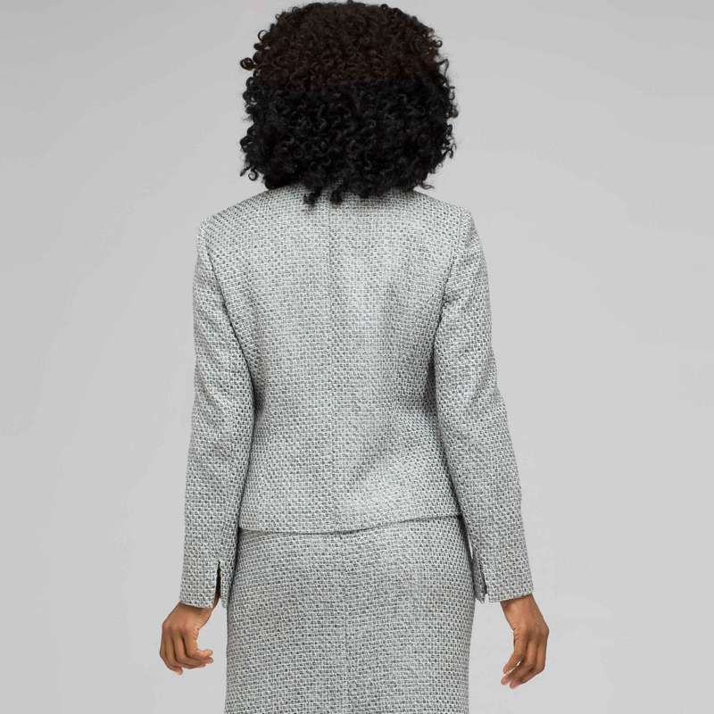 Fringe Trim Jacket, Zinc Multi, large image number 1